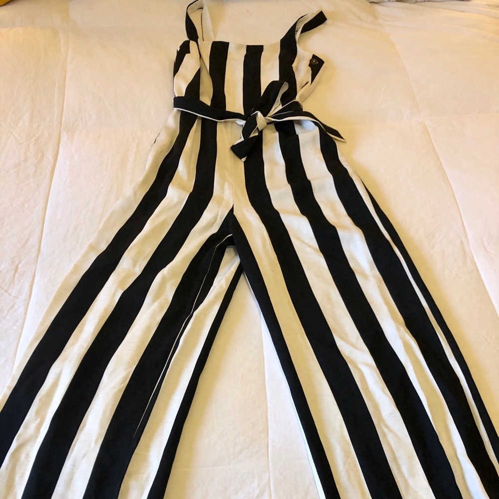 Topshop Humbug Striped Jumpsuit